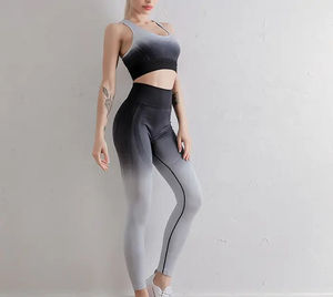 ชุดออกกำลังกายโยคะและเล่นกีฬาสำหรับผู้หญิงปี 2026 เสื้อชั้นในกีฬาไร้ตะเข็บและกางเกงเลกกิ้งเอวสูงแบบไล่เฉดสี - Product Image 6