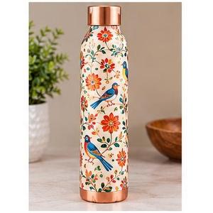 Classic Floral Pattern <b>Metal</b> <b>Water</b> <b>Bottle</b> and Cup Set with Copper Lids Eco-Friendly Outdoor Drinkware - Product Image 2