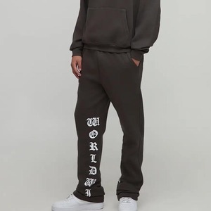 Conjunto Deportivo Holgado Personalizado para Hombres y Niños, de Algodón de Alta Calidad, con Sudadera con Cremallera y Pantalones Acampanados - Product Image 5