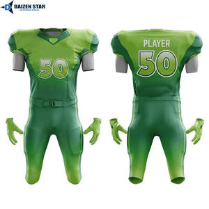 Uniforme de football américain personnalisé avec le nom de l'équipe - Spandex/Polyester, protection UV, évacuation de l'humidité, respirant, taille plus, manches courtes - Product Image 4