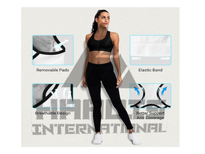 Soutien-gorge de sport pour femme au design optimal, personnalisé, nouvelle qualité, prix bas, soutien moyen, sans coutures - Product Image 5