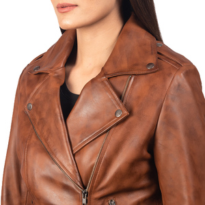 Blouson en cuir pour femme sur mesure Nayab Industries – Design zippé premium, imperméable, écologique, vêtement d'extérieur tendance pour la vente en gros - Product Image 6