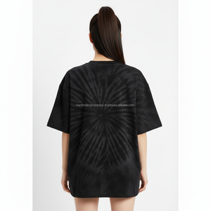 เสื้อยืดผู้หญิงสไตล์วินเทจทำมือ ผ้าฝ้าย 100% ทรงปกติ ลวดลายดอกไม้ ล้างสีแบบแอซิดวอช สำหรับฤดูร้อน สตรีทแวร์ ขายส่ง - Product Image 5