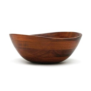 Handcrafted Jatoba <b>Wood</b> Round Bowl with Carved Edges | Wholesale Wooden Fruit Bowl - Product Image 5