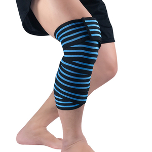 Sports Fitness <b>Knee</b> Wrap Fitness Weight Lifting Powerlifting Solid Breathable Eco-Friendly Durable <b>Compression</b> Elastic <b>Knee</b> Wrap - Product Image 1