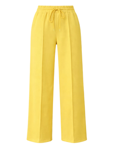 Custom Yellow Wide Leg Pants Women Casual High Waist <b>Drawstring</b> <b>Trouser</b> Loose Fit Straight Pants Comfortable Lounge Wear Fashion - Product Image 1