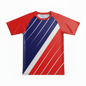 เสื้อฟุตบอลแขนสั้นแบบแร็กแลนพิมพ์ลายตามสั่ง เสื้อยืดกีฬาสำหรับฝึกซ้อมทีม - Product Image 1