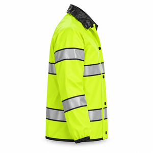 Gilet de sécurité réfléchissant personnalisé haute visibilité J. ARTHUR avec logo sur mesure, fermeture éclair élastique sur le devant, vêtements de travail pour hommes EN ISO 20471 - Product Image 2