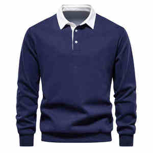 Polo homme de luxe imprimé, de haute qualité, tendance, en coton, avec logo brodé, grandes tailles, service OEM. - Product Image 2