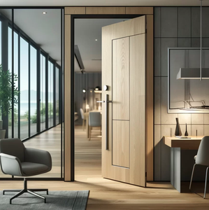 Porte en MDF polymère anti-rayures, anti-étirement et résistante à l'eau, au design moderne, avec film PVC, pour chambre et école - Product Image 4