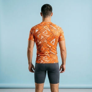 Custom Mens Muscle Fit Compression Shirt Half Sleeve Active Sportswear Gym Workout Training Performance Top - Product Image 4