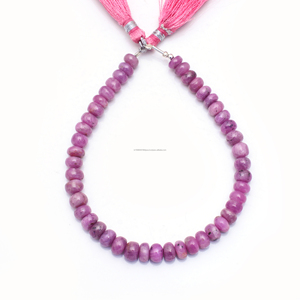 Precio a granel Natural Ruby Smooth Rondelle en forma de 5X5 a 6X6mm 8 pulgadas cuentas de piedras preciosas para artículo de joyería Natural multiusos - Product Image 2