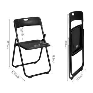 Lot de 10 chaises pliantes en plastique de qualité commerciale, portables et empilables, modèle D0100XU3CRV D01027H2BTA pour événements intérieurs et extérieurs, maison - Product Image 2