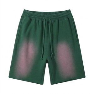 Pantalones Cortos Bermuda de Algodón Verde para Hombre, Estilo Nuevo, Cintura con Cordón, Corte Holgado Informal, Transpirables, Deportivos, con Bolsillos - Product Image 4