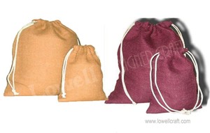 ถุงผ้าป่านจู๊ตแบบมีเชือกผูก ดีไซน์ทันสมัย พร้อมหน้าต่างใส พิมพ์ลายได้ตามต้องการ แบบพับได้ สำหรับใส่ของขวัญหรือสินค้า - Product Image 3