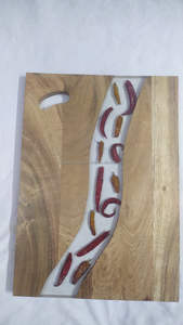 Tabla de cortar de resina y madera de la mejor calidad Producto estándar superior Uso de diseño único para hotel y restaurante doméstico - Product Image 5