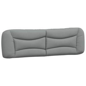 Coussin de tête de lit en tissu gris clair 100% polyester, oreiller de lecture et de repos - Product Image 2