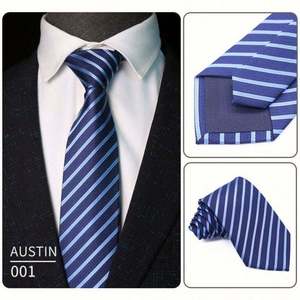 Corbata Casual de Diseño para Hombre, Ecológica, Transpirable, de Secado Rápido, Duradera, Personalizable, Formal, para Boda, 100% Poliéster - Product Image 3