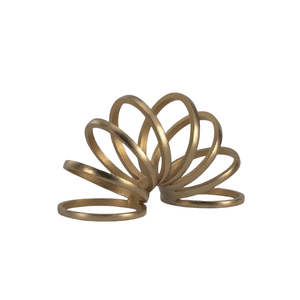 Großhandel Moderne Goldene Metall-Skulptur Abstrakte Geometrische Ring-Dekoration Luxuriöse Tischdekoration für Büro und Wohnzimmer - Product Image 1