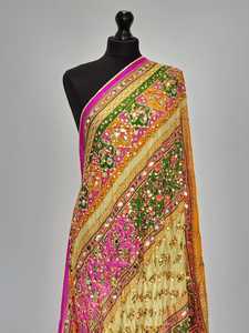 Premium Mirror Design <b>Shawls</b> <b>Traditional</b> <b>Scarves</b> <b>Shawls</b> & Hijab Stylish Handmade Embellished Wrap for Women Festive Clothing - Product Image 4