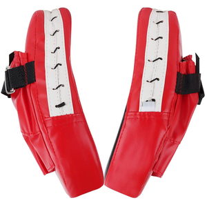 Cibles de frappe personnalisées avec logo pour la boxe - Mitaines de frappe MMA OEM rouges et noires - Cibles ergonomiques pour l'entraînement de vitesse et de précision - Product Image 6