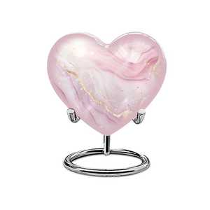 Urne Cœur Moderne Vintage en Aluminium et Laiton pour Décoration d'Intérieur, Idéale pour Commémoration, Anniversaire ou Mariage – Élégante et Décorative - Product Image 1