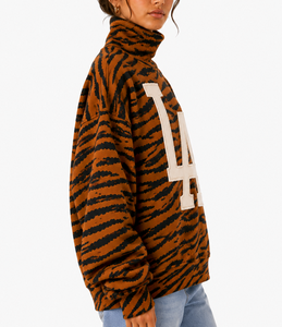 Sweat-shirt à capuche oversize en tricot pour femme, 100% coton, écologique, hiver, manches courtes, OEM ODM - Product Image 3
