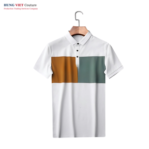 Logo personnalisé pour hommes pour polos Tissu tricoté en polyester vierge de sublimation Grande taille Golf uni pour T-shirts polo - Product Image 4