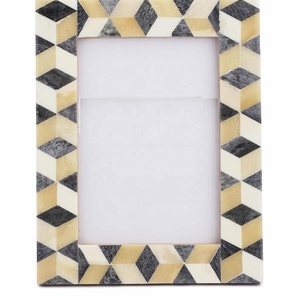 High Quality Square Pattern Horn & Resin <b>Picture</b> Photo <b>Frame</b> Resin Wall & Table Top <b>Picture</b> Photo <b>Frame</b> Wedding Gift Photo <b>Frame</b> - Product Image 6