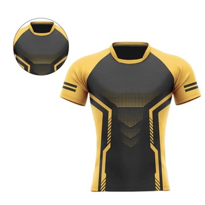 Maillot de rugby personnalisé pour hommes adultes, service OEM, séchage rapide, respirant, 100 % polyester, entraînement sportif - Product Image 3