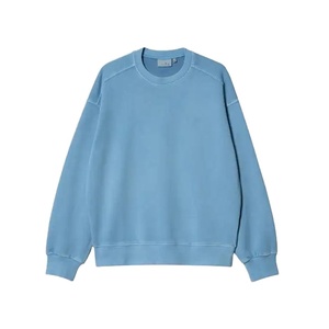 คุณภาพแขนยาวลูกเรือคอไหล่ล้างกรดเสื้อผู้ชาย - Product Image 1