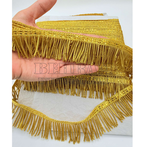 Franges en fil métallique de haute qualité, légères et personnalisables, prix d'usine, OEM, pour rideaux et vêtements décoratifs - Product Image 3