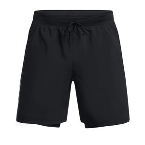 Latest Design 2 in 1 Shorts Custom Logo Elastic Waist <b>Mid</b> Solid Fitness Wear Workout Gym Short for Men Online Sale - Product Image 1