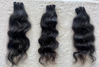 Extensions de cheveux humains indiens vierges Remy de qualité supérieure, tissage double à la machine, style lisse, pointes pleines, décolorées