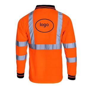 Camiseta Polo de Alta Visibilidad para Trabajadores, Reflectante, de Seguridad, de Manga Larga, Uniforme de Seguridad para Hombre - Product Image 2
