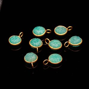 จี้หินอะเมโซไนต์รูปดอกไม้แกะสลักด้วยมือ พร้อมตัวเรือนเงินแท้ 925 สำหรับทำเครื่องประดับ ขายส่ง - Product Image 5