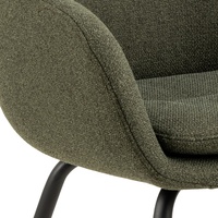 Fauteuil de salle à manger moderne en tissu avec pieds en métal vert pour salle à manger, cuisine, bureau à domicile, hôtel, villa et appartement