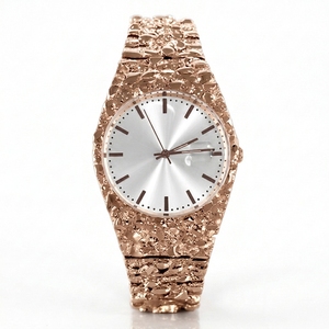 Elegante Reloj de Cuarzo para Hombre en Oro Amarillo con Visualización de Fecha, Esfera Redonda, Cierre de 30 mm, Estilo Lujoso Analógico - Product Image 3