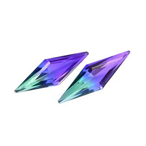 ต่างหูพลอยสังเคราะห์ (สร้างในห้องปฏิบัติการ) รูปทรงว่าวเหลี่ยมเพชรพลอยสีแดงไฮโดรควอตซ์ขัดเงา ขนาด 7x14 มม. ขายดีที่สุด ตัวเรือนทอง 18k - Product Image 1