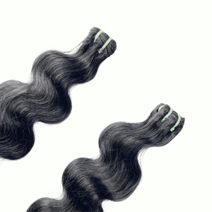 Extensions de cheveux humains vierges à ondulation naturelle noire, best-seller, avec double trame machine - Product Image 5