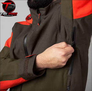 Veste Softshell de Chasse Unisexe TriPro Sports Hiver avec Capuche Intégrée, Fermeture Éclair Intégrale, Poignets Ajustables, Épaules Contrastantes et Détails Frontaux - Product Image 5