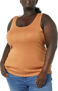 Women's Trendy Regular Tank <b>Top</b> O-Neck Stretch Ribbed Vest Breathable Eco-Friendly Spandex/Cotton Casual <b>Sleeveless</b> Shirt <b>Summer</b> - Product Image 3