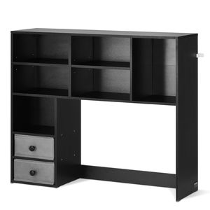 Organizzatore da Scrivania in Legno 94x25x79 cm, Libreria a 3 Ripiani con Cassetto per Ufficio, Espositore per Libri Leggibili per Casa - Product Image 1