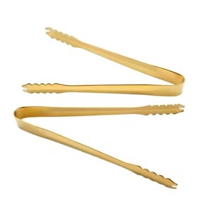 Pinzas para Hielo de Latón Martillado, Resistentes al Calor 260°C, Aptas para Lavavajillas, Ecológicas, Pinzas para Ensaladas y Alimentos, Estilo Simple, Personalizables - Product Image 2
