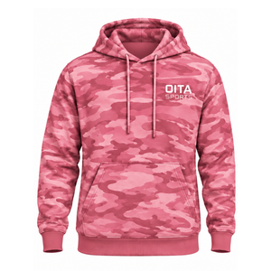 Sudadera con Capucha Rosa Camuflaje para Hombre, Sudadera Personalizada con Estampado de Camuflaje, Bolsillo Canguro, Manga Larga, para Entrenamiento al Aire Libre en Invierno - Product Image 1