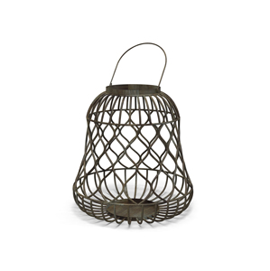 Iron Wire Candle <b>Lantern</b> with Handle Heat Resistant Metal <b>Hurricane</b> Holder for Home Decoration Indoor Outdoor Use - Product Image 1