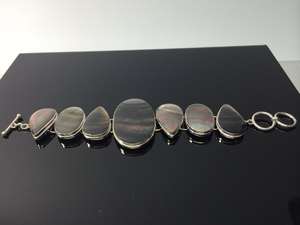 Pulsera de Conchas de Bali, Plata de Ley 925, Pulsera de Conchas Grises Naturales, Joyería Hecha a Mano, Cierre de Palanca, Regalo para Mujer - Product Image 4