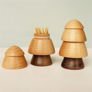 Boîte de rangement pour cure-dents en bois de luxe, élégante et décorative, pour la maison, le café, la cuisine, la table à manger - Product Image 5