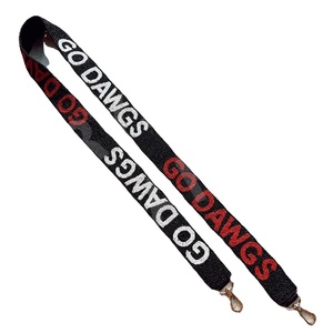 Sangles de sac en perles de rocaille en or blanc personnalisables Accessoires de mode avec forme et design uniques Sangle de sac à main perlée - Product Image 1