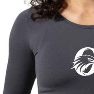 Camiseta Deportiva de Manga Larga para Mujer, Color Gris Carbón, Compresión, Transpirable, Elástica, para Entrenamiento Físico, Ropa Deportiva Activa, Performa - Product Image 5